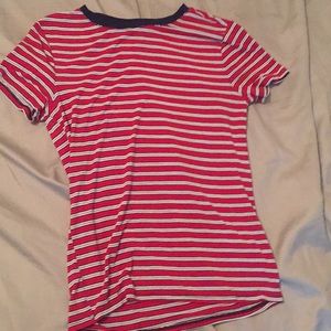 Red white and black striped shirt from Forever 21